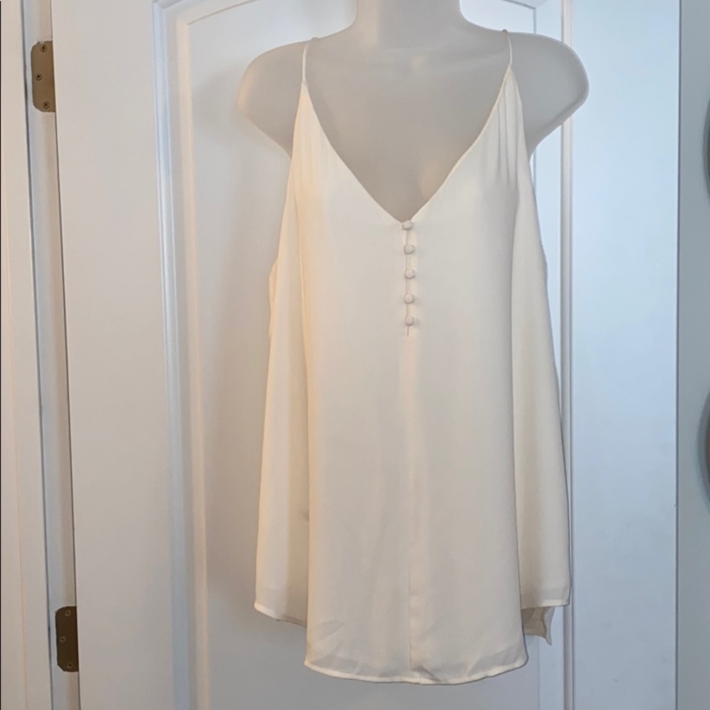 LOFT covered button strappy cami large petite